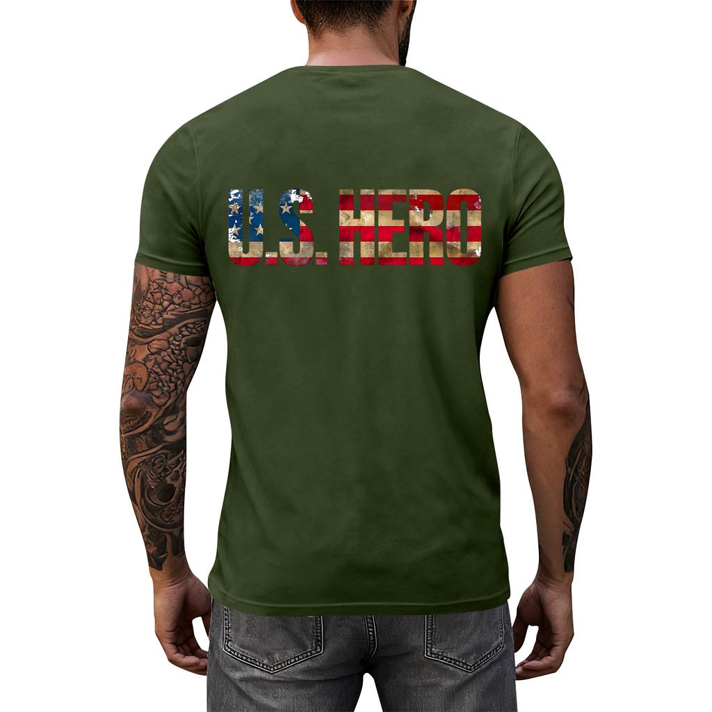 Men's Printed Short Sleeve T-Shirt Men's Loose Casual Short Sleeve Top