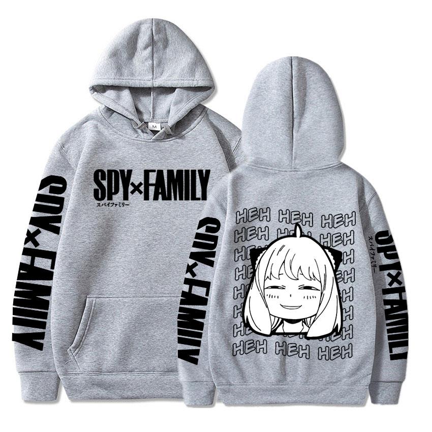 Смешные аниме Spy X Family Anya Forger Kawaii Hoodies Fashion Streetwear Harajuku Black And White Graphics Winter warm Sweatshirt