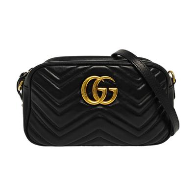 [Б/У] Сумка GG Marmont Small Matelassé на плечо 'Черная' - Хорошее состояние #14GGZK2
