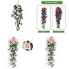 Stunning 90cm Artificial Silk Rose Flower Garland With Lifelike Green Ivy Leaves For Home Decor