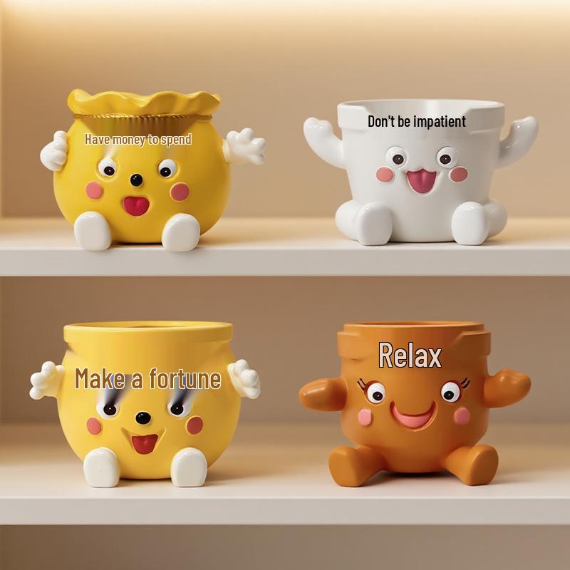 2025 Rich Flower Cartoon Pen Holder: Cute and Creative Desktop Storage Ornament