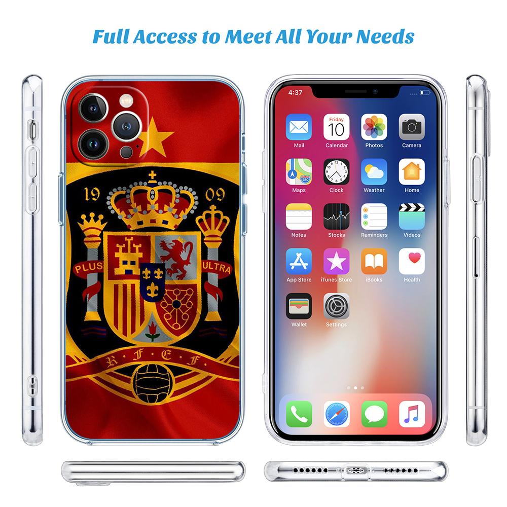 PP57 Spain Flag Phone Case for Motorola Moto E13 E15 E20 E22 E22I E22S E30 E32 E40 E7 E7I G Plus Power Play Stylus G22 G14