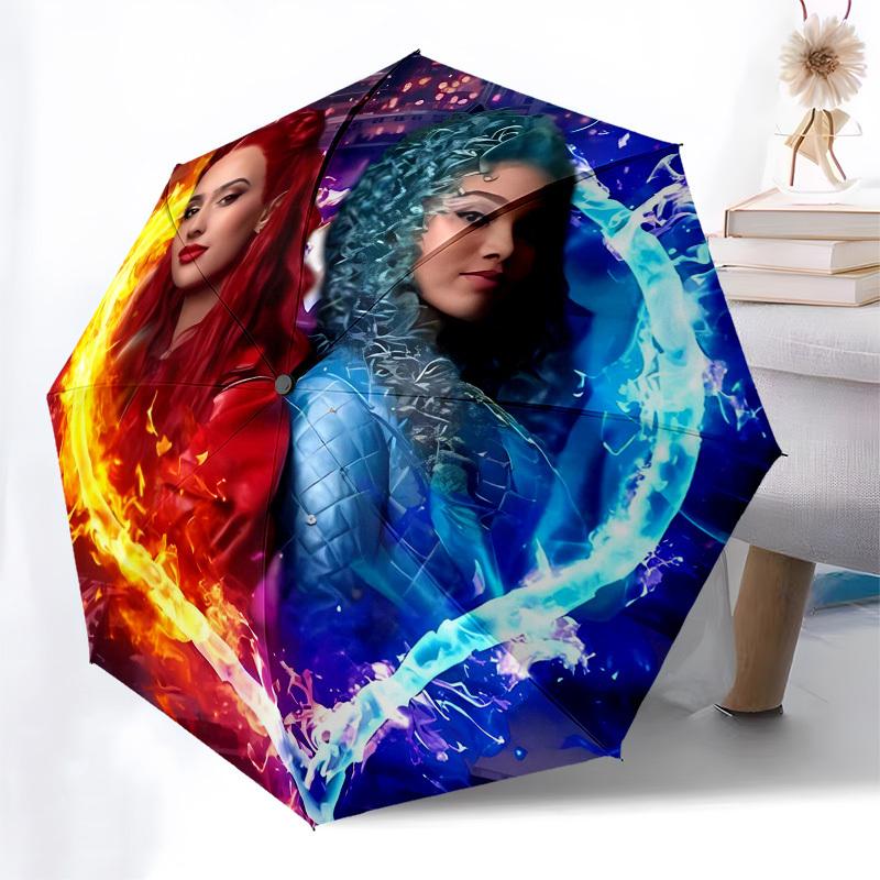 Fire and Ice Automatic Opening and Closing, 8 rib Structure Portable Umbrella, Suitable for Men and Women in All Seasons Perfect Gift for H