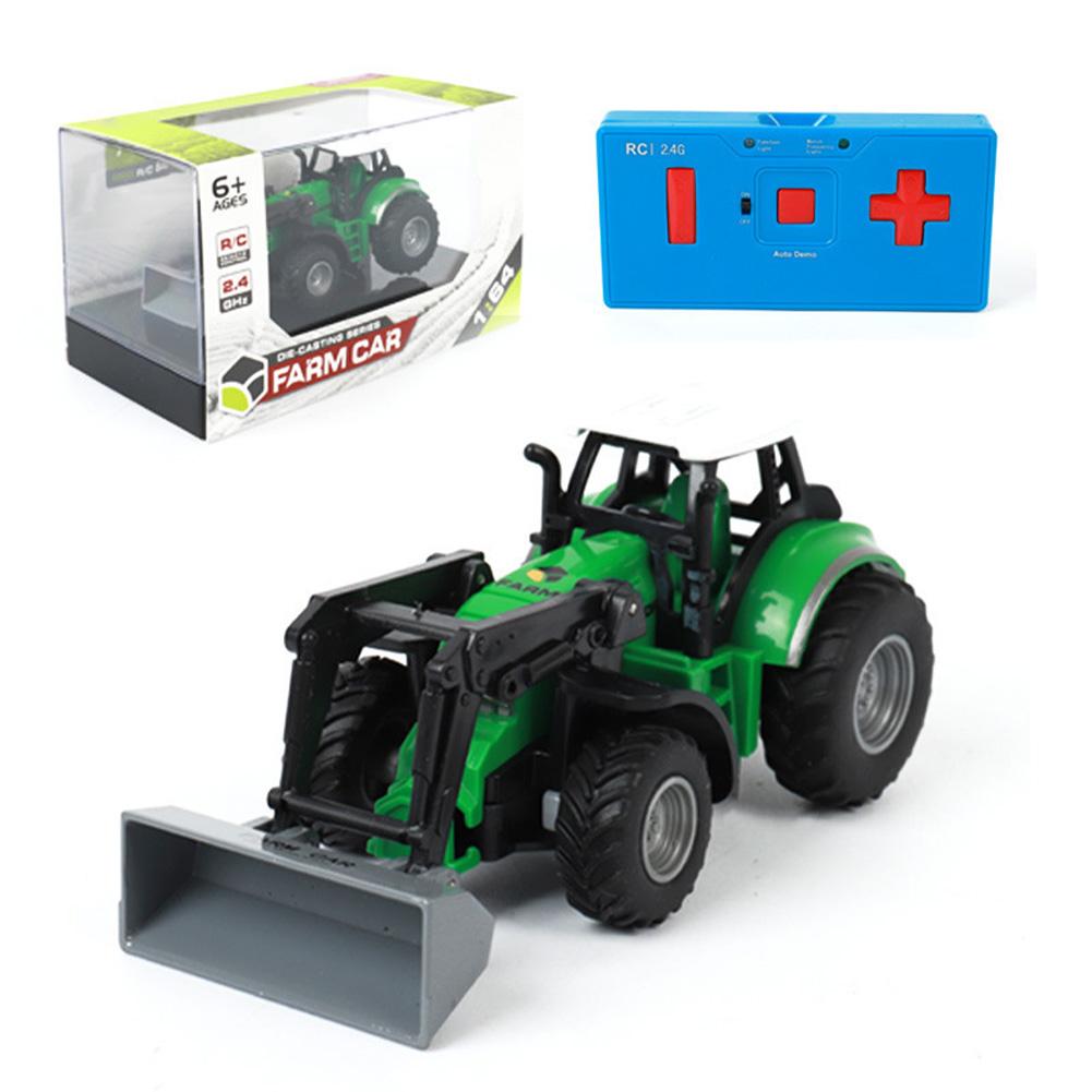 2.4G RC Farm Car 1:64 Scale Die-Casting Farm Tractors With Lights 5-Channel Remote Control Tractor Model Toys For Kids