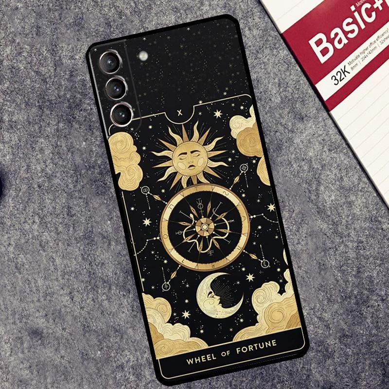 Чехол-кошелек со знаком зодиака и картами Таро для Samsung Galaxy S24 S23 S22 S21 Plus Ultra Note 20 S9 S10 Note 10 S20 S21 FE