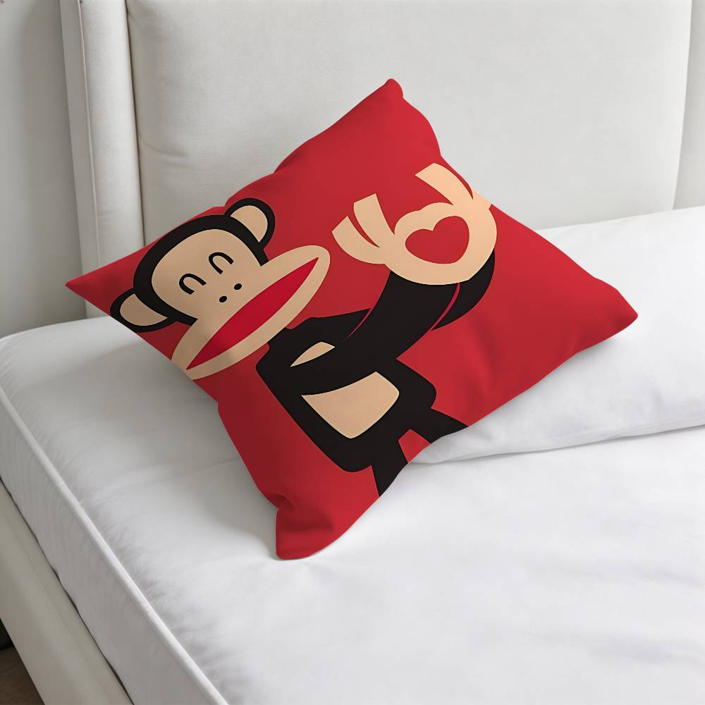 Monkey Funny Paul FFrank Fashion Square Pillow Case Durable Throw Pillow Cover for Sofa Couch Chair