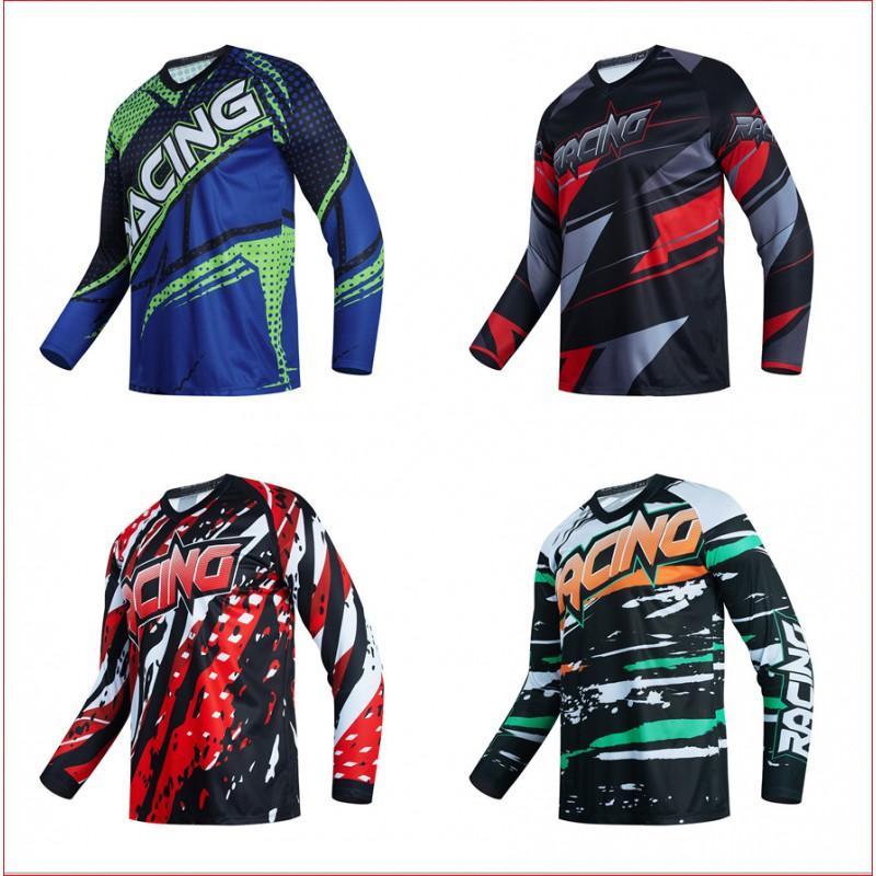 Men Women Mountain Bike Racing Jersey Long Sleeve Quick Dry Breathable Cycling Apparel Riding