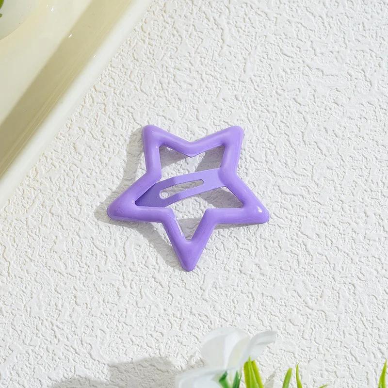 10 шт./набор Милые красочные заколки для волос в виде звезд для девочек, детей. Прекрасное украшение для волос, заколки, детские аксессуары для волос.