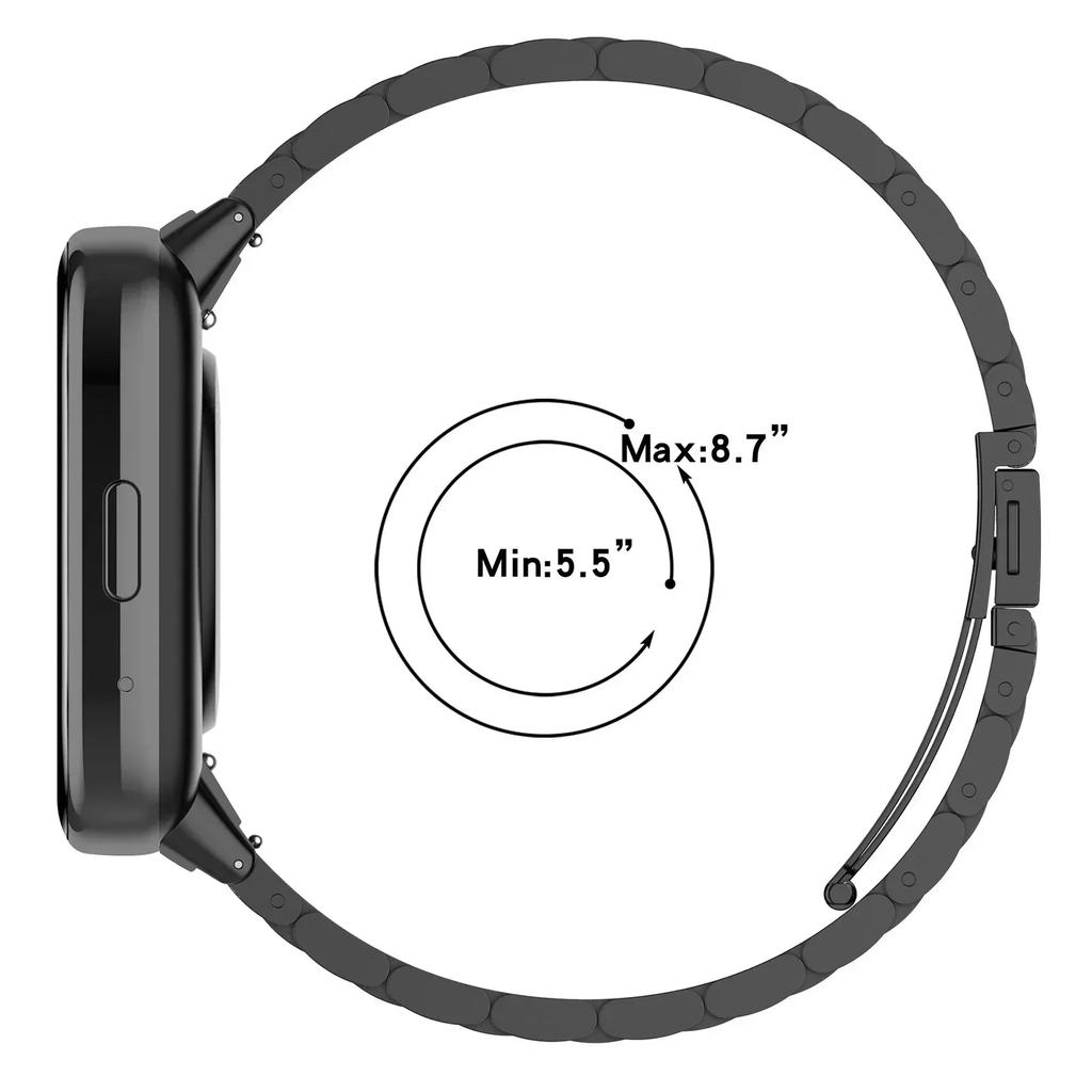 Ремешок из нержавеющей стали 22 мм для Redmi Watch 5 Active 5 Lite Металлический ремешок для Xiaomi Redmi Watch 3 Active 3 Lite Браслет Наручный ремешок
