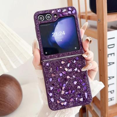 Роскошный чехол для телефона с блестящей отделкой из страз и блесток, мягкий корпус из ТПУ для Samsung Galaxy Z Flip 6 Z Flip5 4 3, противоударная задняя крышка