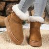 Модные женские зимние ботинки 2025 Зимняя новая мода Плюшевая обувь на платформе Уличные теплые ботинки Женские удобные ретро однотонные женские туфли