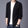 Stylish Men's Korean Knitted Cardigan - Lightweight Spring Sweater