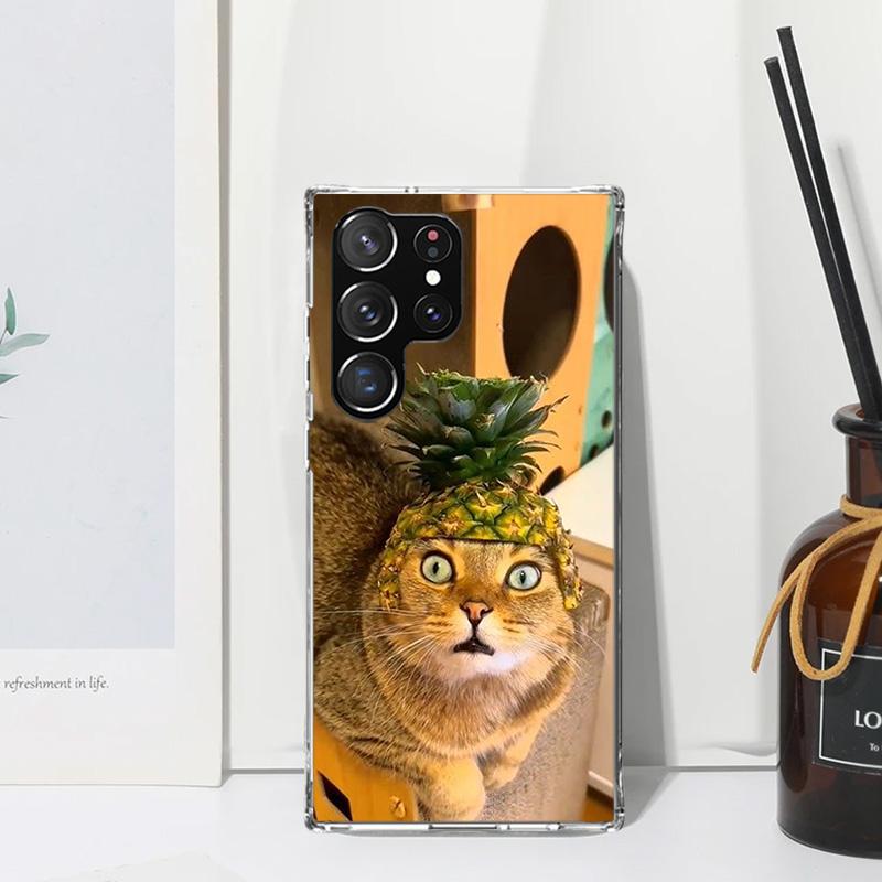 Pet Cat Funny Memes Phone Case For Samsung Galaxy S26 S25 Edge S24 FE S23 S22 Ultra S21 Plus S20 + Art Fundas Back Cover Galaxy