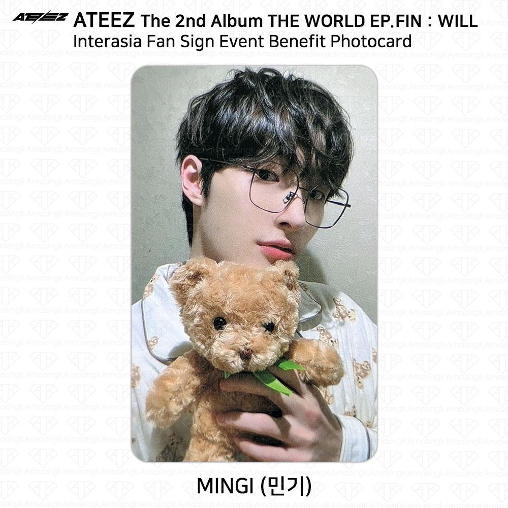 ATEEZ THE WORLD EP.FIN БУДЕТ Фан-подпись InterAsia Фотокарточка с благотворительным мероприятием KPOP