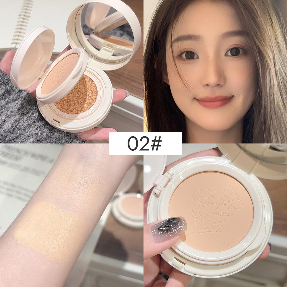 2 в 1 двухслойная пудра-кушон Clear Natural Lasting Brightening Gege Bear Makeup Concealer Loose Powder Cushion Cream