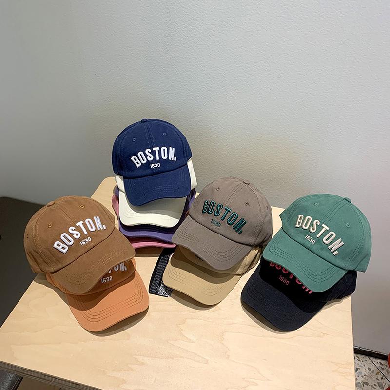 Fashion Letter Children Baseball Cap Embroidery Boys Girls Hip Hop Snapback Hat Summer Adjustable Kids Solid Color Peaked Caps