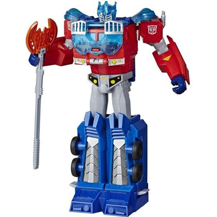 Transformers Bumblebee Cyberverse Adventures - Robot action Ultimate Automatique Optimus Prime - Jouet Transformable 2 en 1