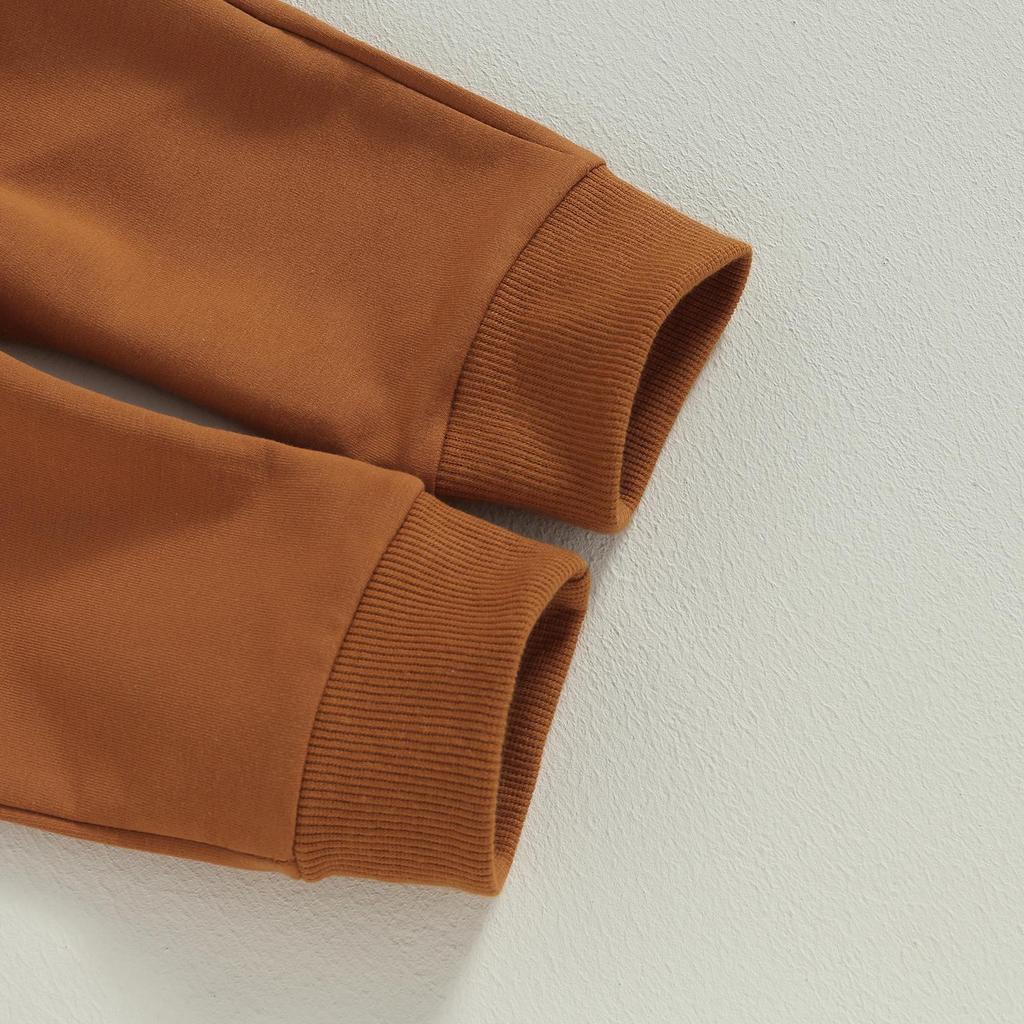 Комплект штанов для маленьких мальчиков, толстовка с длинными рукавами и круглым вырезом с принтом букв и эластичной резинкой на талии, 3 мес, 6, 12 18 мес, одежда для младенцев