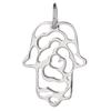 [Q4599] - Silver Pendant 'Hand of Fatma' Silver (rhodium-plated) - 19x15 Mm