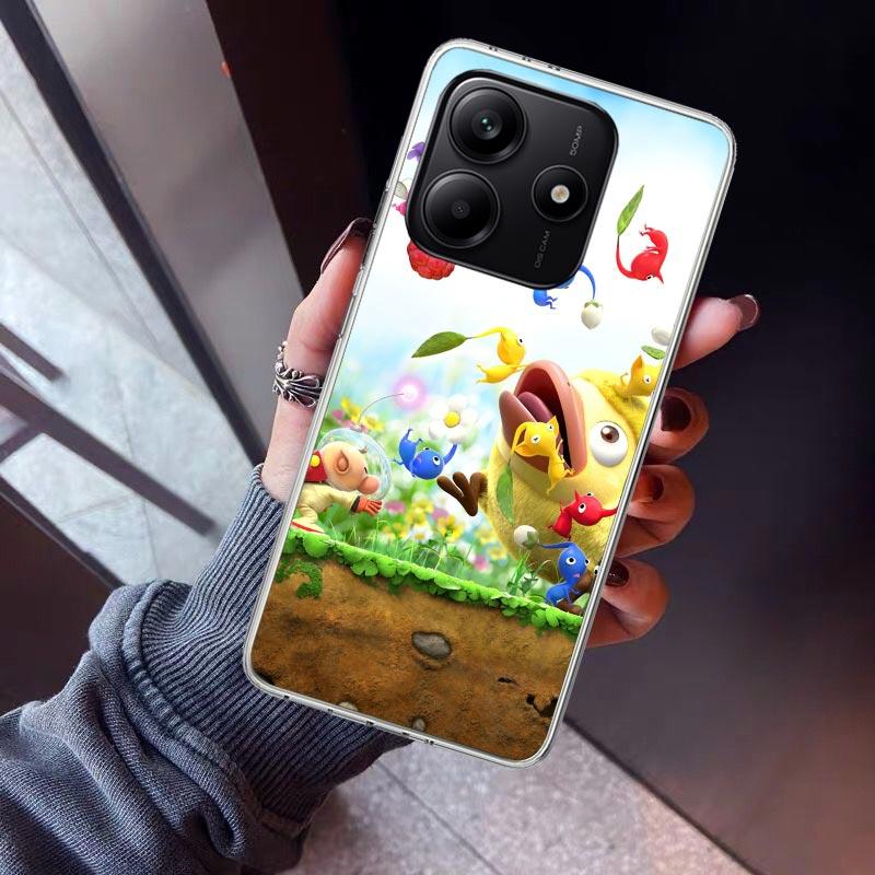 Game P-PikminS 4 Phone Case For Xiaomi Redmi Note 10 11 12 13 14 15 Pro Plus 11S 12S 14S 11T 11E 10S Soft TPU Back Cover Redmi N