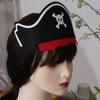 5 шт. Товары для вечеринок Черная фетровая пиратская шляпа Ужас Косплей Реквизит Череп Пиратская капитанская шляпа Косплей