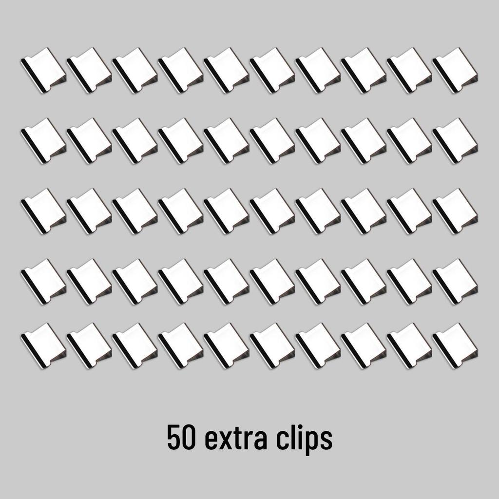 Прозрачные металлические пуш-клипы для файлов без пробивки и контрольных работ