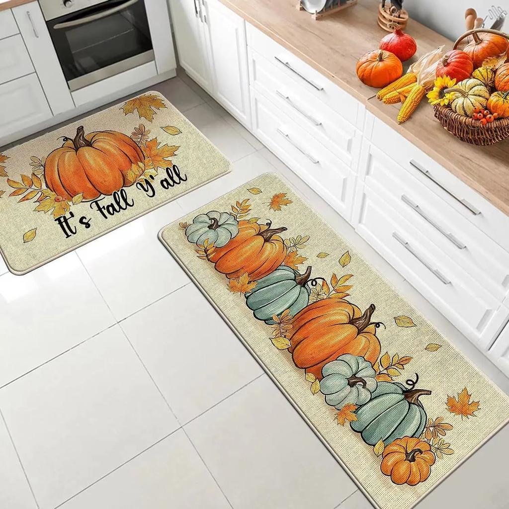 Kitchen Mat Kitchen Non-slip Long Rugs Kitchen Carpet Absorbent Retro Floor Mat Carpet for Living Room Bathroom Entrance Doormat