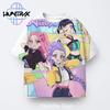 Kpop Охотники на демонов Летняя детская 3D мультяшная футболка с коротким рукавом Повседневная модная для мальчиков и девочек Аниме одежда