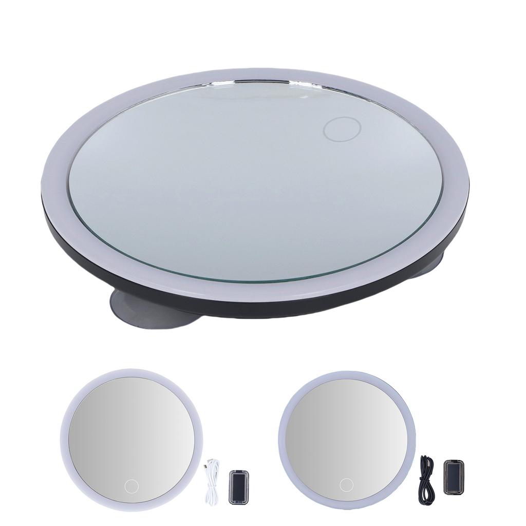 Косметическое зеркало с 30-кратным увеличением, светодиодное зеркало для макияжа для ванной комнаты с подсветкой и присоской для дома и путешествий
