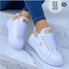 Women Casual Shoes Fashion Butterfly Decor Leather Lace-Up Round Head Sneakers Platform Ladies Vulcanized Shoes Female Footwear