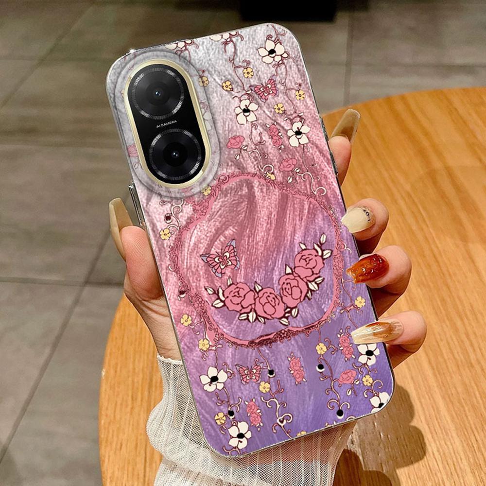 Пара Красочный Градиент Бабочки Для Xiaomi Redmi A5 A4 A3 A3X A3 Pro 13C 14C Poco X7 Pro Чехлы для Телефона Накладка Силиконовый Бампер Жесткая ПК Задняя Крышка
