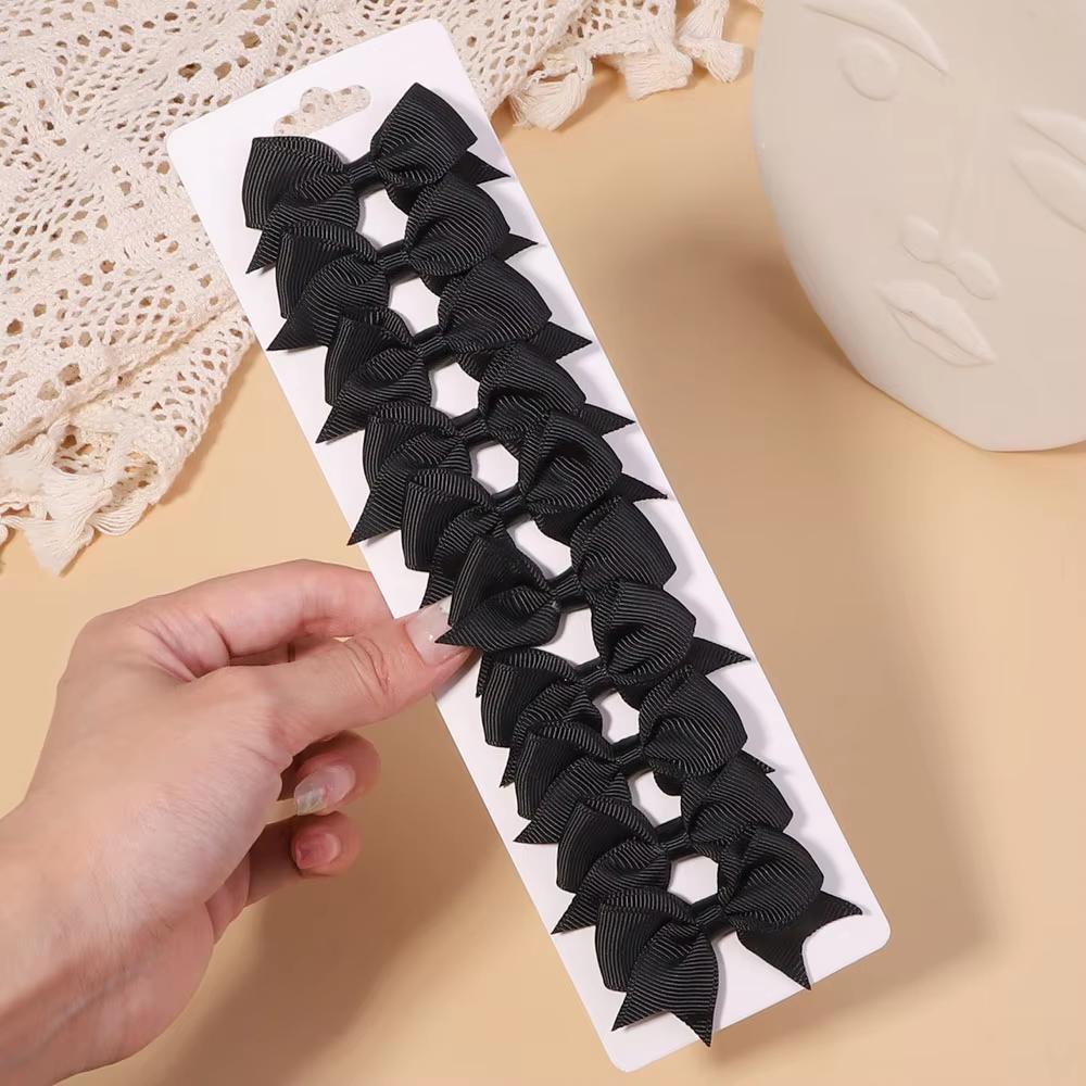 10 шт./набор однотонных репсовых лент, заколки для волос для детей, банты, заколки для волос, бутик, ручная работа, головные уборы, аксессуары для волос для девочек и младенцев