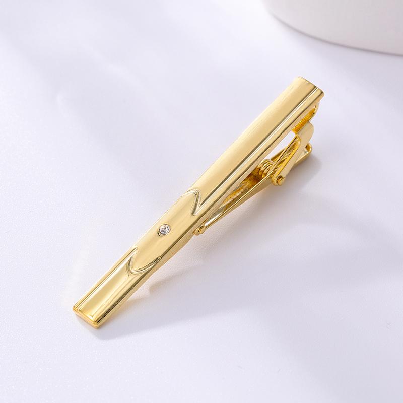 Metal Gold Color Tie Clip For Men Wedding Necktie Tie Clasp Clip Gentleman Ties Bar Tie Pin For Men'S Accessories