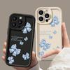 Blue Bowknot Print TPU Soft Case For iPhone 16 Pro Max 15 Pro 14 13 12 11 XR XS 8 7 Lens Protection Matte Shockproof Phone Cover