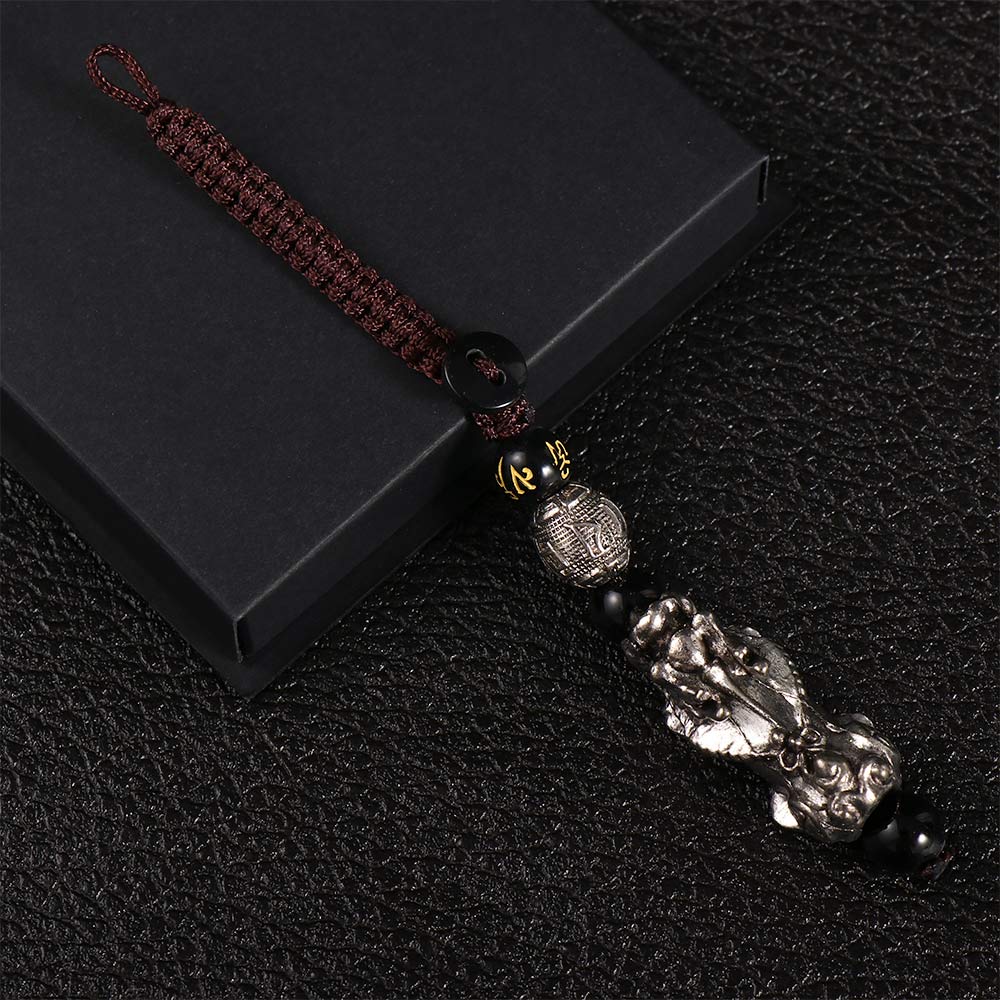 Stone Beads Phone Charm Attract Wealth Pixiu Pendant Car Pendant Car Key Accessories Keychain