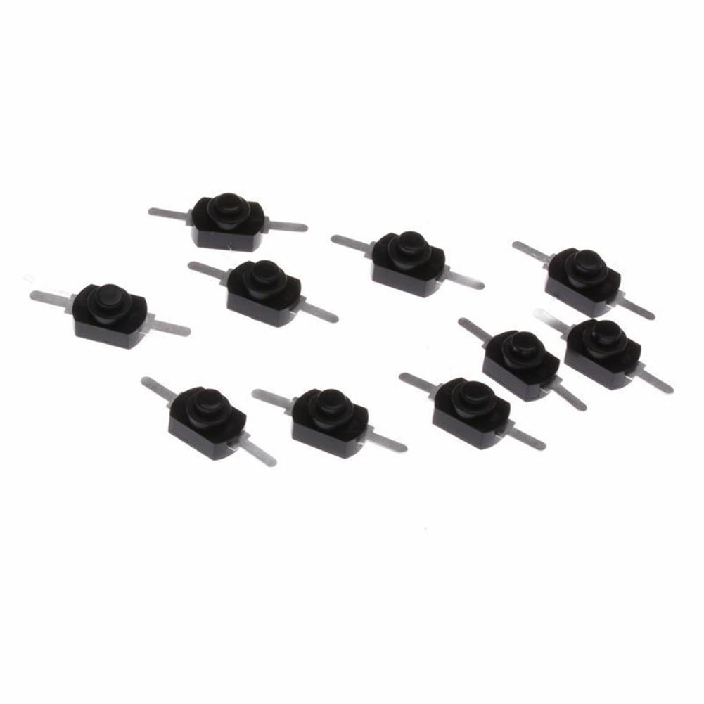 10x 1A 30V DC 250V Black Latching On Off Mini Torch Push Button Switch