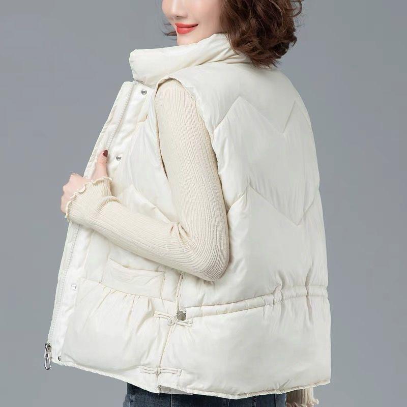 Женский короткий пуховый жилет без рукавов - Новый стиль 2025 на весну/осень/зиму