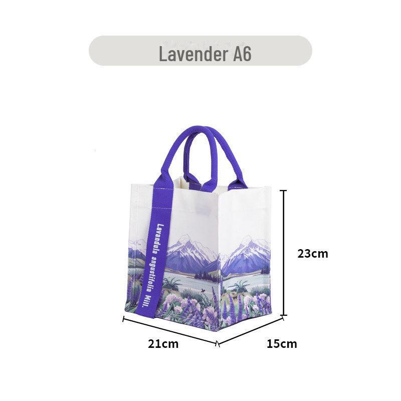 Large 3D Floral Canvas Tote with Custom Ribbon - Ideal for Corporate Promotions