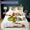 Pettson and Findus Pattern Bedding uilt Set uilt Cover Pillowcase Home Decoration Birthday Gift (1 * duvet cover + 2 * pillowcase without core)108