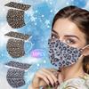 10PCS Adult Three-Layer Disposable Dust-Proof Protective Leopard Print Mask