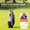 Сумка для гольф-кары SucceBuy с органайзером на 14 отделений в верхней части, 36", премиальная сумка для кары с несколькими карманами, прочные сумки для гольфа с ручками
