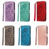 Big Butterfly Emboss Leather Book Case for Oppo A7/ A5s/ A9 (2020)/ A5 (2020)/ A15/ A15s/ A16/ A16s/ Reno7 Z 5G/ A78/ A58/ A79/ Realme 8/C15/C55...
