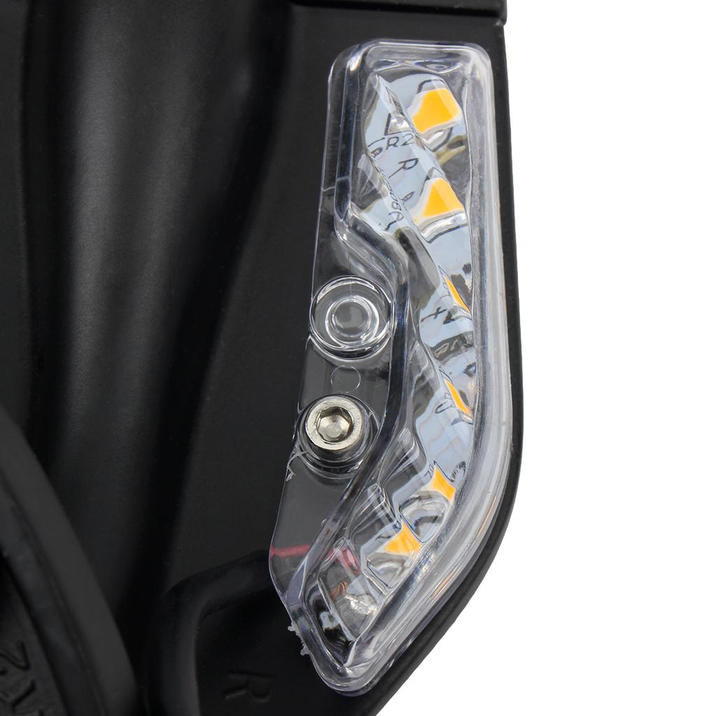 Для Honda Yamaha Suzuki KAWASAKI Ducati Мотоциклетные Зеркала с LED Подсветкой Мотоциклетные Крылышки Боковые Зеркала Крылья Регулируемые