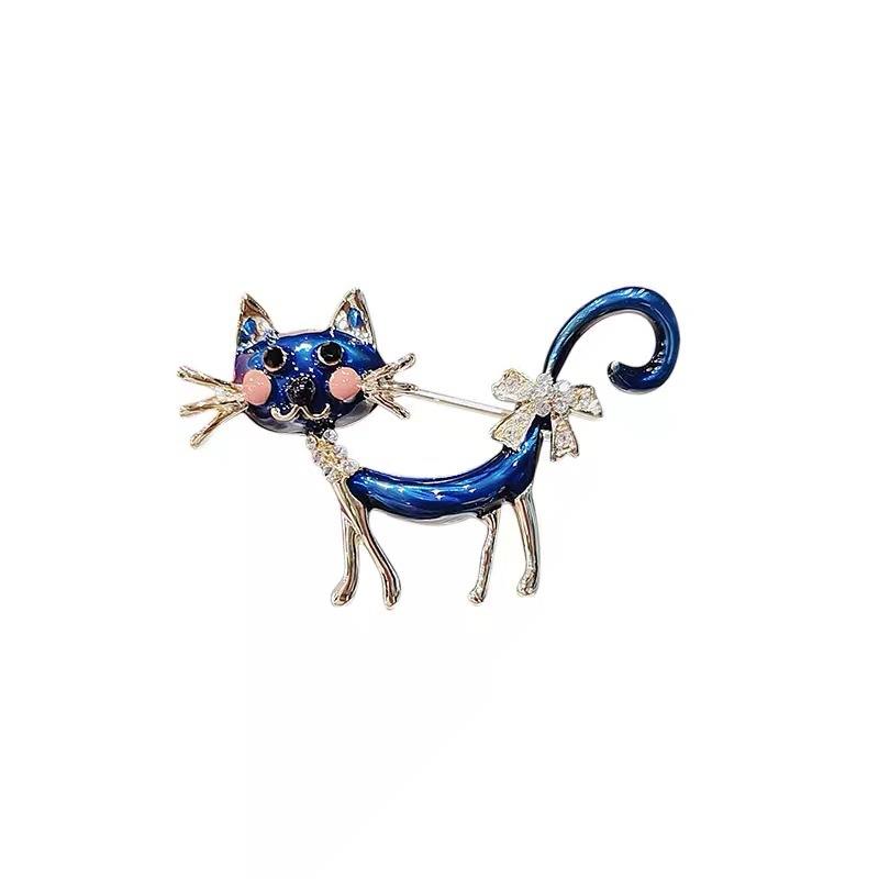 Cute Animal Pins Cat Brooches  Jewelry For Girls Banquet Appointment Accessories Bijoux Corsage
