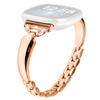 For Fitbit Versa 4/Sense 2 Watch Band D-shaped Rhinestone Decor Dressy Copper Bracelet Strap