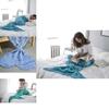 Mermaid Tail Blanket For Teens With Faux Cashmere Material Cozy Gift For Spring And Autumn Use