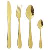 Набор столовых приборов Western Knife Fork Tea Spoon 4 шт., набор столовых приборов Gold, набор столовых приборов из нержавеющей стали, набор столовых приборов для домашней кухни