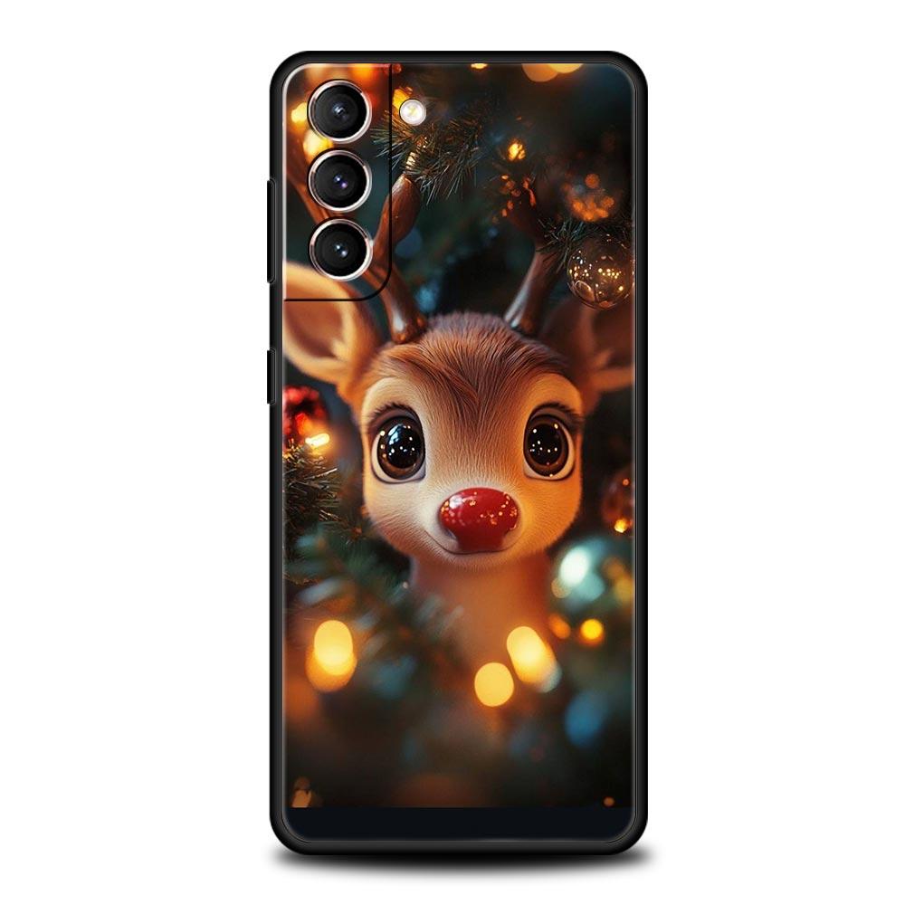 Cartoon Animal Deer Phone Case Cover for Samsung Galaxy S26 S25 S24 S23 S22 S20 S21 FE Ultra S25 Edge Plus 5G Soft TPU Shell Bag