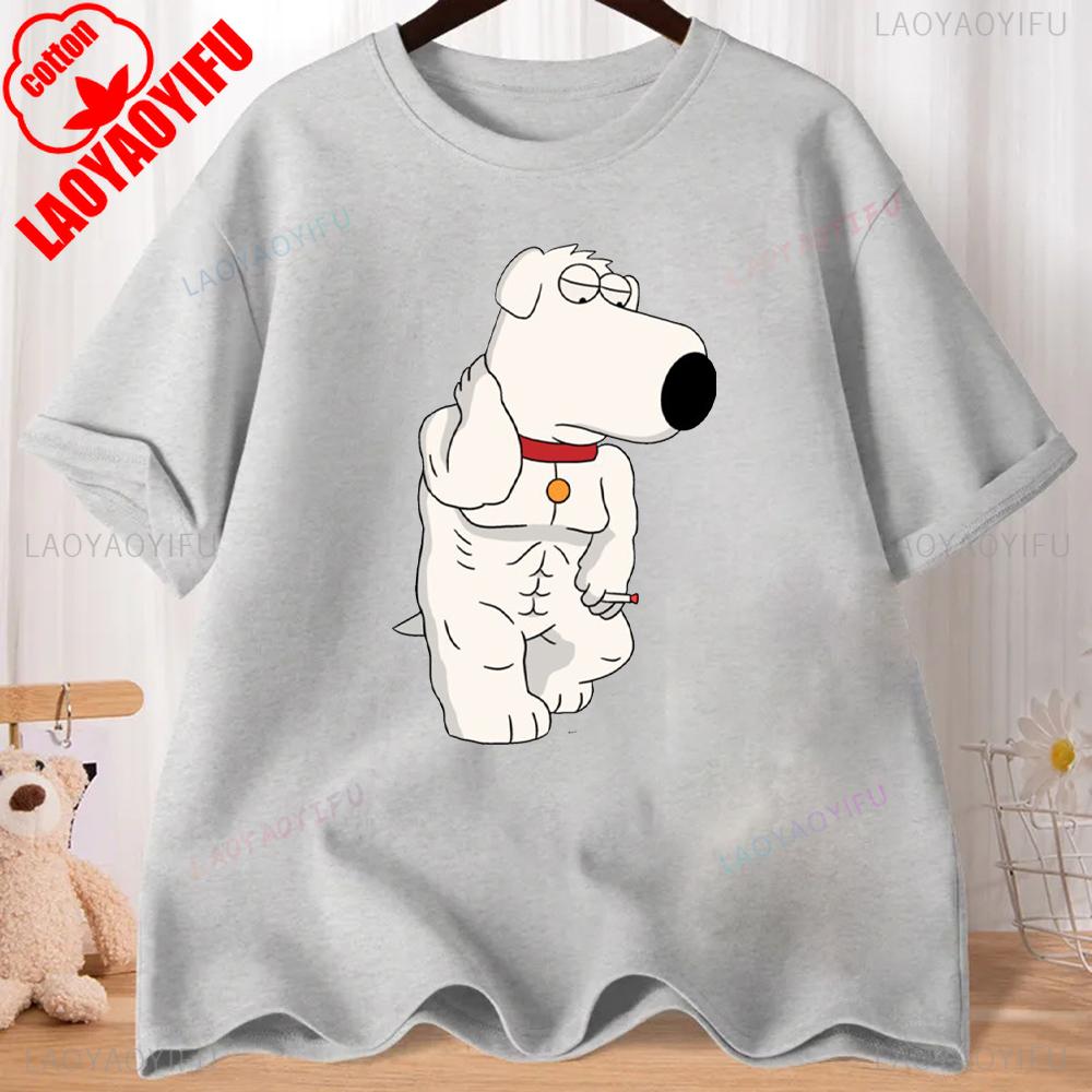 FMILY GUY Stewie Tattoo Brian Cartoon FMILY GUY Printed T-shirt for Fitness Training Jogging Outdoor Activities