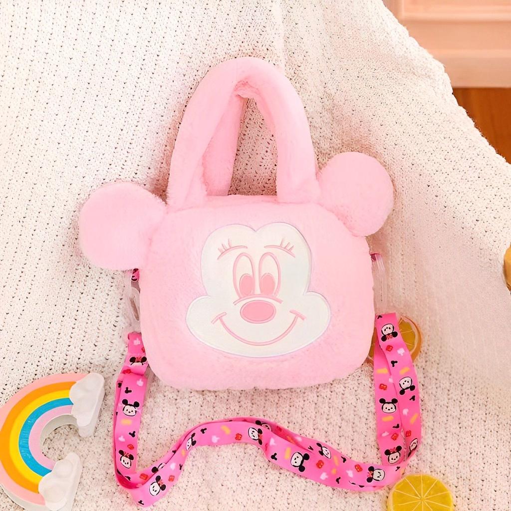 Sanrio Stitch Plush Shoulder Bag Zip Close